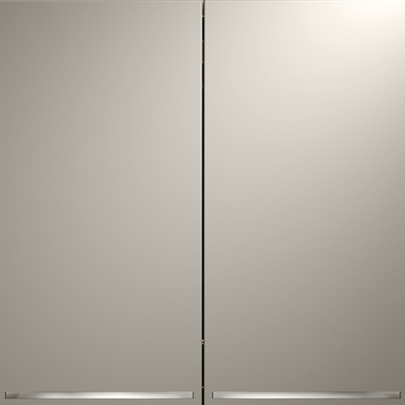 VLS020203 Выключатель встраиваемый с подсветкой двухклавишный кашемирового цвета 10А (2200 Ватт) VOLTUM S70 (кашемир)