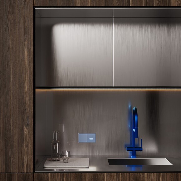 VLS002415 Накладка для подсветки светодиодной с датчиком движения синего джинсового цвета VOLTUM S70 (деним)