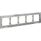 VLS110505 Рамка стеклянная для электрических изделий VOLTUM серии S70 на 5 постов алюминиевого цвета из стекла