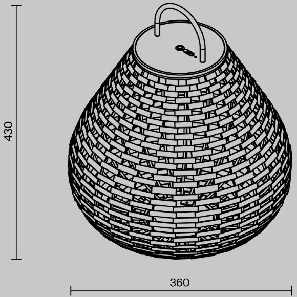 Maytoni Plet O530FL-L5B3K Уличный переносной влагозащищенный светильник из ротанга, диаметр 36см, управляемый пультом ДУ, работает на аккумуляторе USB Type-C зарядка, 5Вт, 150Лм, 120°, CRI90, IP54 Maytoni Plet O530FL-L5B3K Уличный переносной влагозащищенный светильник из ротанга, диаметр 36см, управляемый пультом ДУ, работает на аккумуляторе USB Type-C зарядка, 5Вт, 150Лм, 120°, CRI90, IP54