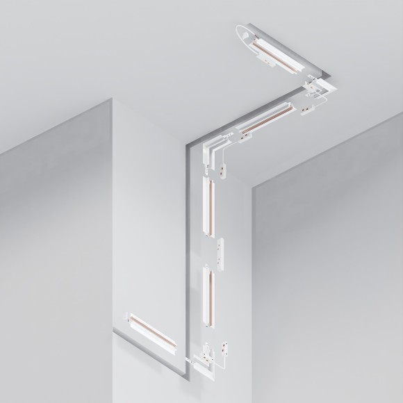 Шинопровод магнитный 2м низкопрофильный встраиваемый в ГКЛ 12.5мм TRXM034-422W