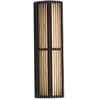 Favourite Trellis 4824-2W Современный светодиодный уличный фасадный настенный светильник, основание черный металл, плафон матовое белое стекло, LED 20Вт 3000K 500Лм CRI90 IP65 220В, размеры D95xW146xH460мм