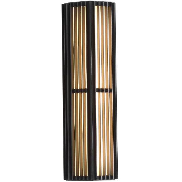 Favourite Trellis 4824-2W Современный светодиодный уличный фасадный настенный светильник, основание черный металл, плафон матовое белое стекло, LED 20Вт 3000K 500Лм CRI90 IP65 220В, размеры D95xW146xH460мм