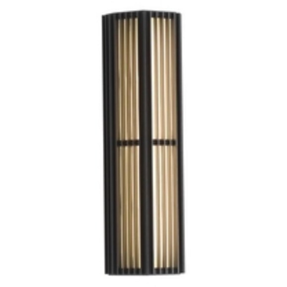 Favourite Trellis 4824-2W Современный светодиодный уличный фасадный настенный светильник, основание черный металл, плафон матовое белое стекло, LED 20Вт 3000K 500Лм CRI90 IP65 220В, размеры D95xW146xH460мм