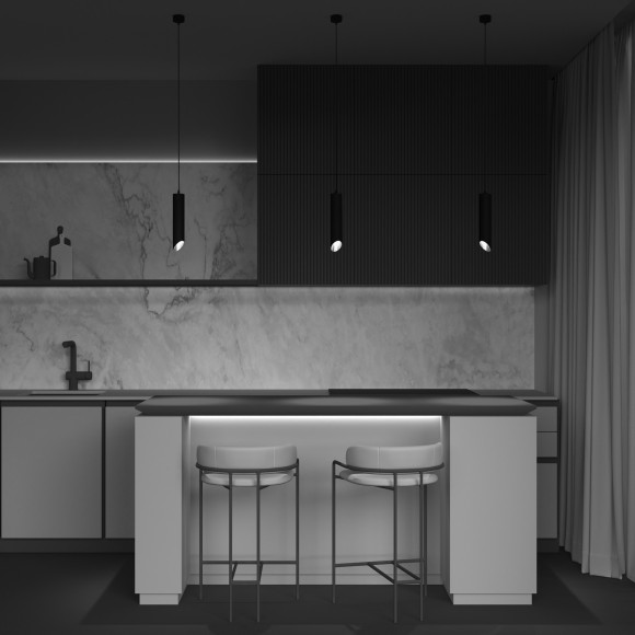 Подвесной светильник цилиндр Maytoni P044PL-01-40GU10-B L IPari под лампу 1xGU10 35W