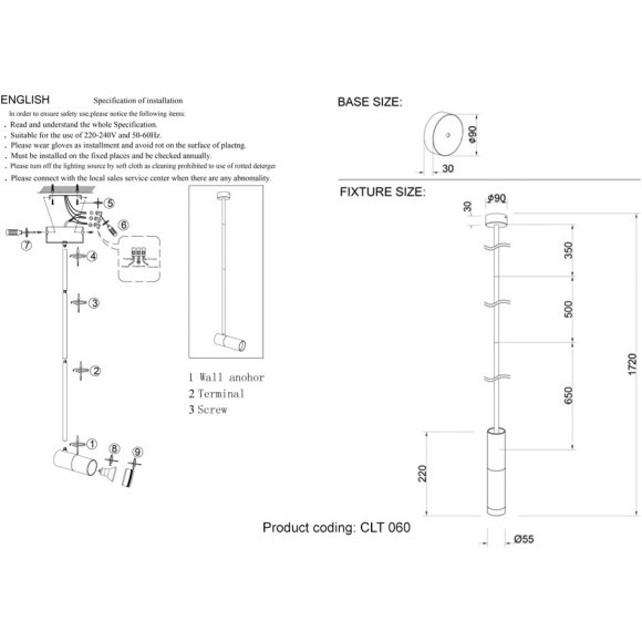 Декоративное кольцо Crystal Lux CLT 060_02 BL