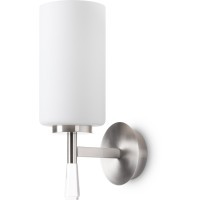 Настенный светильник (бра) с белым стеклянным плафоном под лампу Е27 Freya Chic FR2031WL-01N