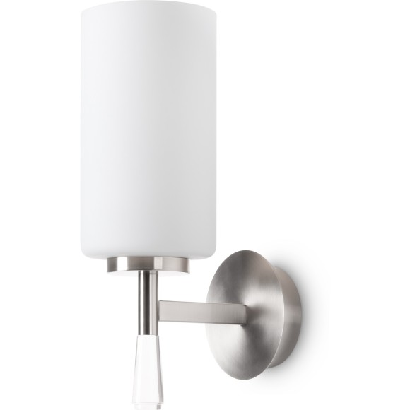 Настенный светильник (бра) с белым стеклянным плафоном под лампу Е27 Freya Chic FR2031WL-01N