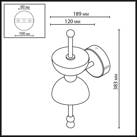 Настенный светильник IP20 LED 7W 560Лм 3000K 220-240V FELIZ 6685/7WL