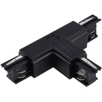 ST030.409.16L2 Т-образный токоподвод левый 2 для трехфазного шинопровода ST-Luce Черный Трехфазная трековая система