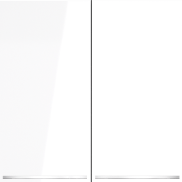 VLS020201 Выключатель встраиваемый с подсветкой двухклавишный белого глянцевого цвета 10А (2200 Ватт) VOLTUM S70 (белый глянцевый)