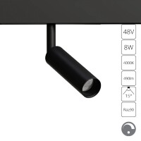 A4680PL-1BK Трековый магнитный диммируемый по 0/1-10V светодиодный светильник Arte Lamp Linea 2.0 CRI90+ 4000К 490Лм 15° 8Вт