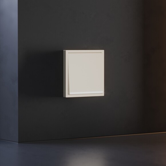 VLS000213 Клавиша бежевого цвета для выключателя и переключателя одноклавишного с подсветкой VOLTUM S70 (хлопок)