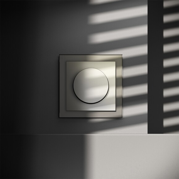 VLS070304 Диммер (светорегулятор) поворотно-нажимной 600 Ватт, шелкового цвета VOLTUM S70 (шелк)