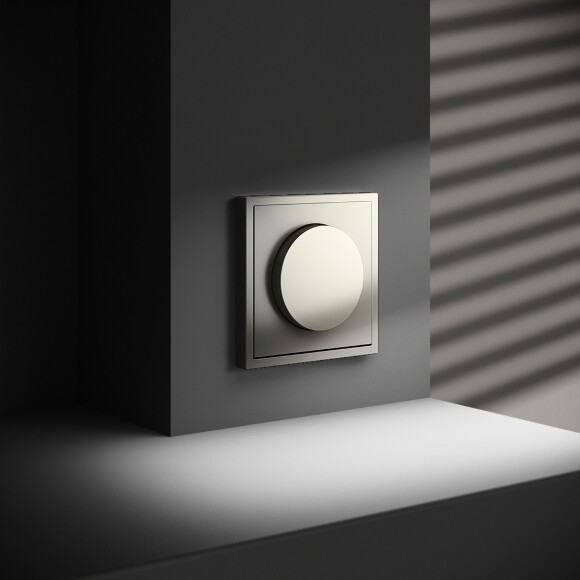 VLS070304 Диммер (светорегулятор) поворотно-нажимной 600 Ватт, шелкового цвета VOLTUM S70 (шелк)