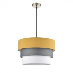 8038/3 MODERNI LN24 никель/желтый/серый/белый, металл/текстиль Подвесной светильник Е27 3*60W 220V ILAIDA