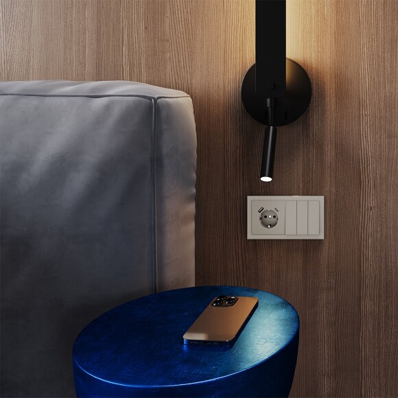 VLS030103 Выключатель встраиваемый трехклавишный кашемирового цвета 10А (2200 Ватт) VOLTUM S70 (кашемир)