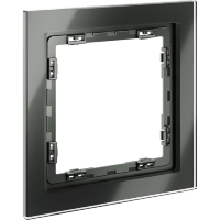 VLS110106 Рамка стеклянная для электрических изделий VOLTUM серии S70 на 1 пост титанового цвета из стекла