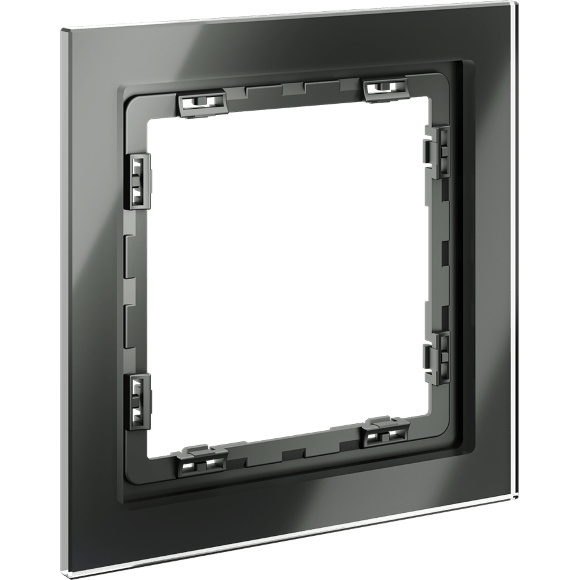 VLS110106 Рамка стеклянная для электрических изделий VOLTUM серии S70 на 1 пост титанового цвета из стекла VLS110106 Рамка стеклянная для электрических изделий VOLTUM серии S70 на 1 пост титанового цвета из стекла