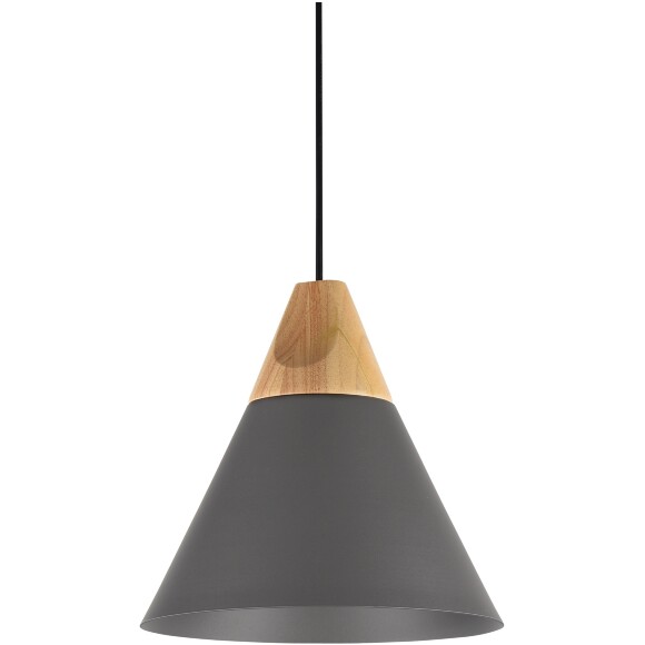Подвесной светильник Maytoni Bicones P359-PL-220-C E27 макс. 60Вт темно-серый матовый металл и дерево (бук), конусный плафон, скандинавский стиль, диаметр 220 мм, высота регулируемая 220-1400 мм Подвесной светильник Maytoni Bicones P359-PL-220-C E27 макс. 60Вт темно-серый матовый металл и дерево (бук), конусный плафон, скандинавский стиль, диаметр 220 мм, высота регулируемая 220-1400 мм