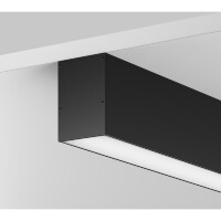 Maytoni ALM-5070-B-2M 633017 Алюминиевый 2м черный накладной/подвесной профиль с белым матовым рассеивателем в комплекте, 2000x70x50мм, для лент шириной до 39мм, ширина световой линии 40мм (торцевых заглушек и креплений нет в комплекте)