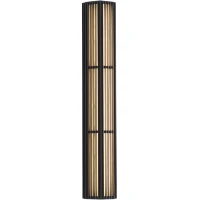 Favourite Trellis 4824-3W Современный светодиодный уличный фасадный настенный светильник, основание черный металл, плафон матовое белое стекло, LED 40Вт 3000K 1000Лм CRI90 IP65 220В, размеры D95xW146xH810мм