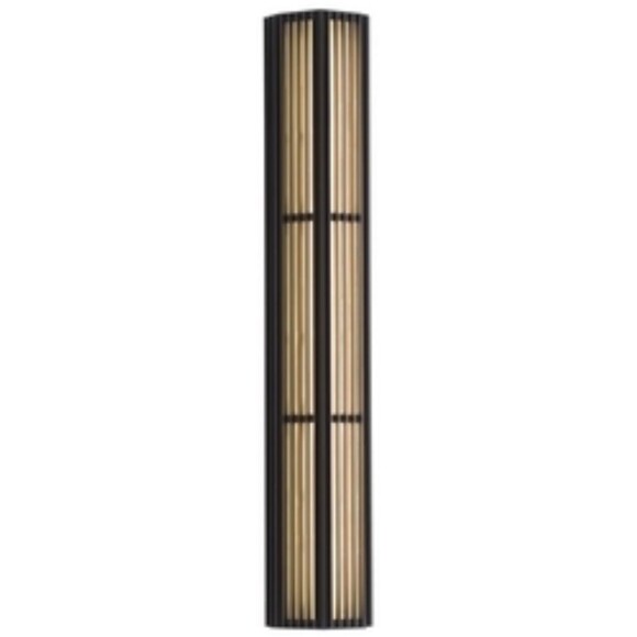 Favourite Trellis 4824-3W Современный светодиодный уличный фасадный настенный светильник, основание черный металл, плафон матовое белое стекло, LED 40Вт 3000K 1000Лм CRI90 IP65 220В, размеры D95xW146xH810мм