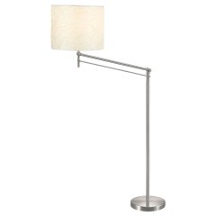 91024 EGLO SIENDA Торшер напольный с 1 лампой E27, 60Вт, механический выключатель, никель, ткань