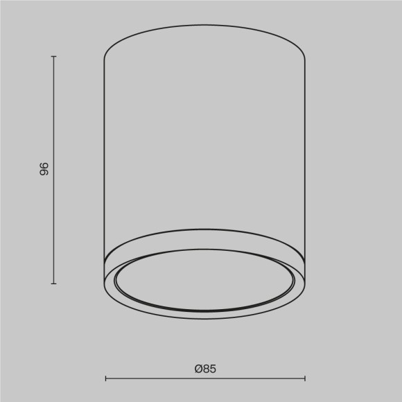 Накладной потолочный светильник Maytoni C086CM-GX53-MRD-BW Hoop под лампу 1xGX53 15W
