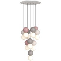 SL1512.503.10 Светильник подвесной ST-Luce Белый,Серый,Красный/Белый G9 10*5W 4000K ESTRUZZO