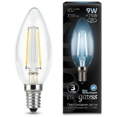 103801209 Комплект из 10 светодиодных ламп Gauss Свеча 9W 710Lm 4100K E14 103801209 Комплект из 10 светодиодных ламп Gauss Свеча 9W 710Lm 4100K E14