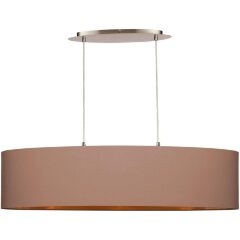 SLE300553-03 Светильник подвесной Никель/Темно-бежевый, Золотистый E27 3*40W BRESCIA