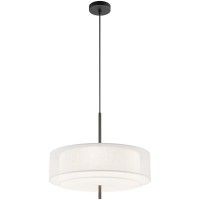 Подвесной светильник с тканевым белым плафоном 50см, 5 ламп Е27 Maytoni Bergamo MOD613PL-05W1