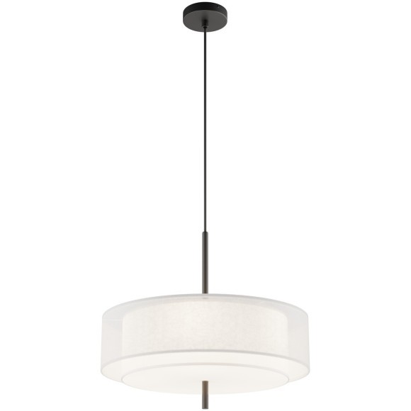 Подвесной светильник с тканевым белым плафоном 50см, 5 ламп Е27 Maytoni Bergamo MOD613PL-05W1