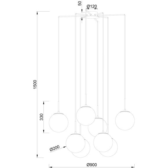 Люстра подвесная Stilfort 2168/02/08P серия Antell Люстра подвесная Stilfort 2168/02/08P серия Antell