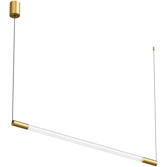 DK4318-BR Светильник подвесной цилиндр золотой Denkirs AURA 25Вт 3000К 1200x40x1500мм