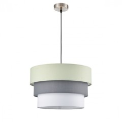 8039/3 MODERNI LN24 никель/мятный/серый/белый, металл/текстиль Подвесной светильник Е27 3*60W 220V ILAIDA