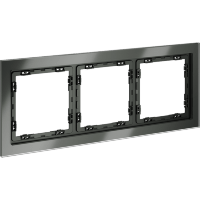 VLS110306 Рамка стеклянная для электрических изделий VOLTUM серии S70 на 3 поста титанового цвета из стекла