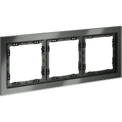 VLS110306 Рамка стеклянная для электрических изделий VOLTUM серии S70 на 3 поста титанового цвета из стекла VLS110306 Рамка стеклянная для электрических изделий VOLTUM серии S70 на 3 поста титанового цвета из стекла