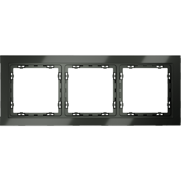 VLS110306 Рамка стеклянная для электрических изделий VOLTUM серии S70 на 3 поста титанового цвета из стекла VLS110306 Рамка стеклянная для электрических изделий VOLTUM серии S70 на 3 поста титанового цвета из стекла