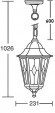 Уличный светильник подвесной PETERSBURG lead GLASS 79805lg Bl