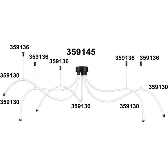 База для накладного монтажа светильников 359128-359133 RAMO 359145