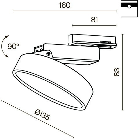 Однофазный двужильный светодиодный трековый светильник Maytoni Unity TR043-1-12W3K-B Zon 3000К 840Лм CRI85+ 110° 12Вт