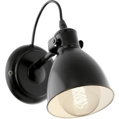 49468 Бра PRIDDY, 1х40W (E27), L130, H215, сталь, черный