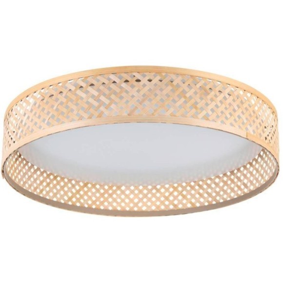 900464 Потолочный светильник LUPPINERIA, LED 24W, 2500lm, H80, ?380, сталь, пластик, белый/дерево, коричневый