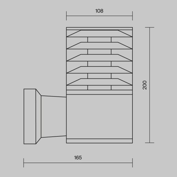 Уличный настенный светильник Maytoni O576WL-01B Bronx IP54 под лампу 1xE27 60W