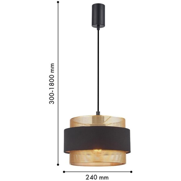 4778-1P, подвес, D240xH300/1800, 1xE27x40W, excluded