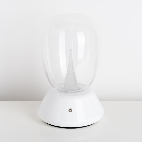 Настольная лампа диммируемая 10W 3000K прозрачный/белый Uovo III Lightstar 807906