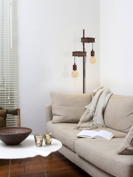 43526 TOWNSHEND 4 Торшер напольный с выключателем, 2 лампы E27, 20Вт 43526 TOWNSHEND 4 Торшер напольный с выключателем, 2 лампы E27, 20Вт