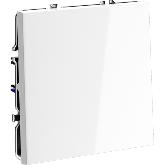 VLS010301 Проходной выключатель (переключатель) встраиваемый одноклавишный на 10 ампер (2200 Ватт) белого глянцевого цвета VOLTUM S70 (белый глянцевый)